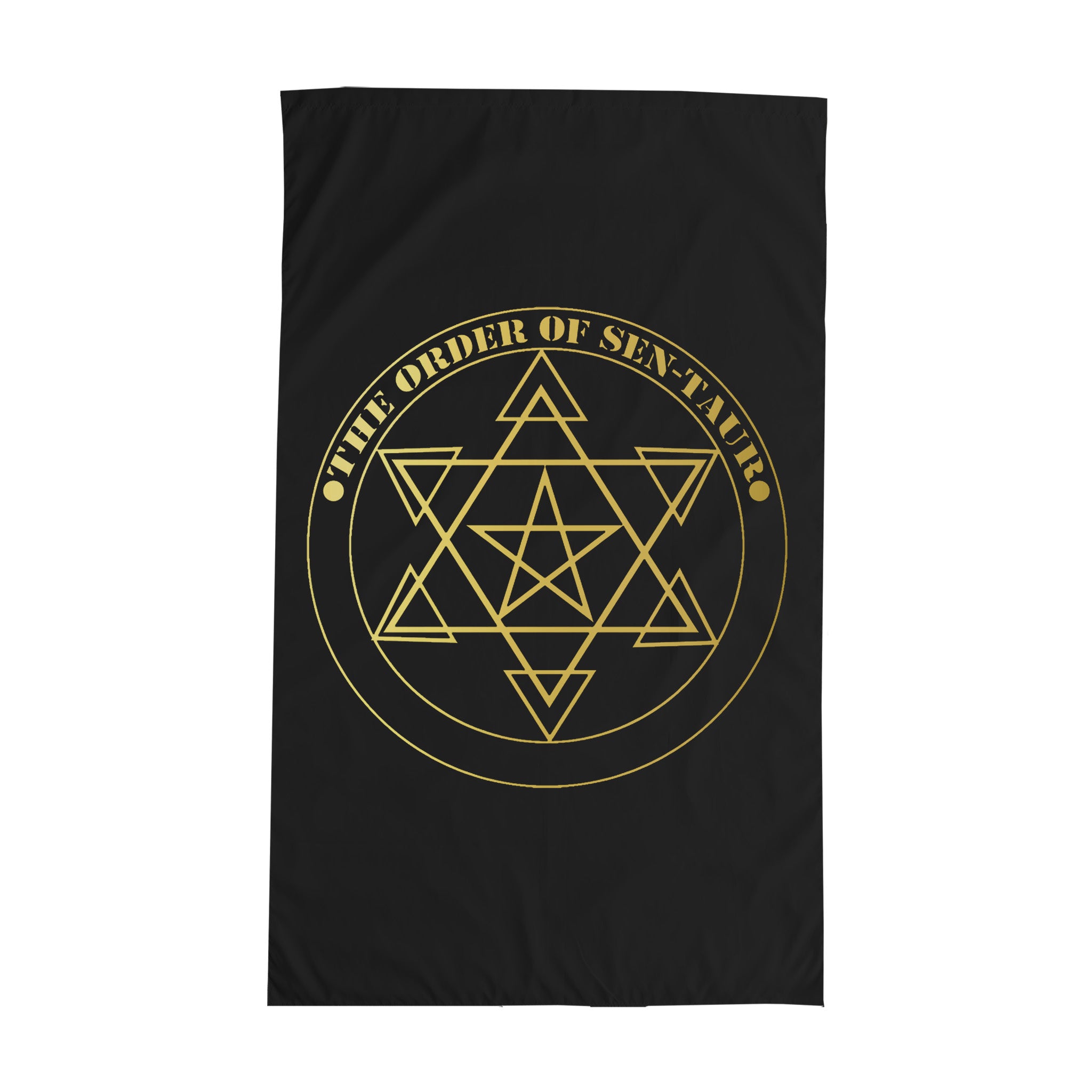 The Holy Seal of Sen-Taur, Black and Gold Ritual Banner