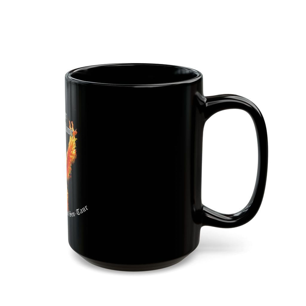 Keeper of the Flame Phoenix mug | Black ceramic coffee mug