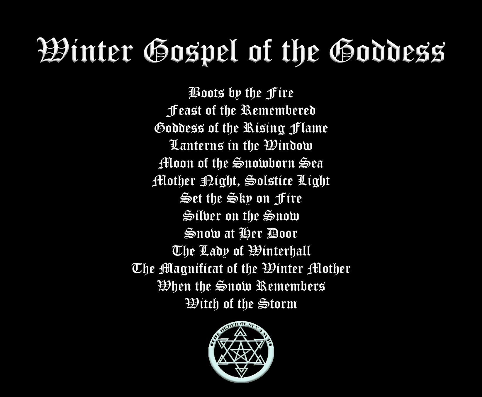 Winter Gospel of the Goddess — Official Soundtrack 2 CD Set