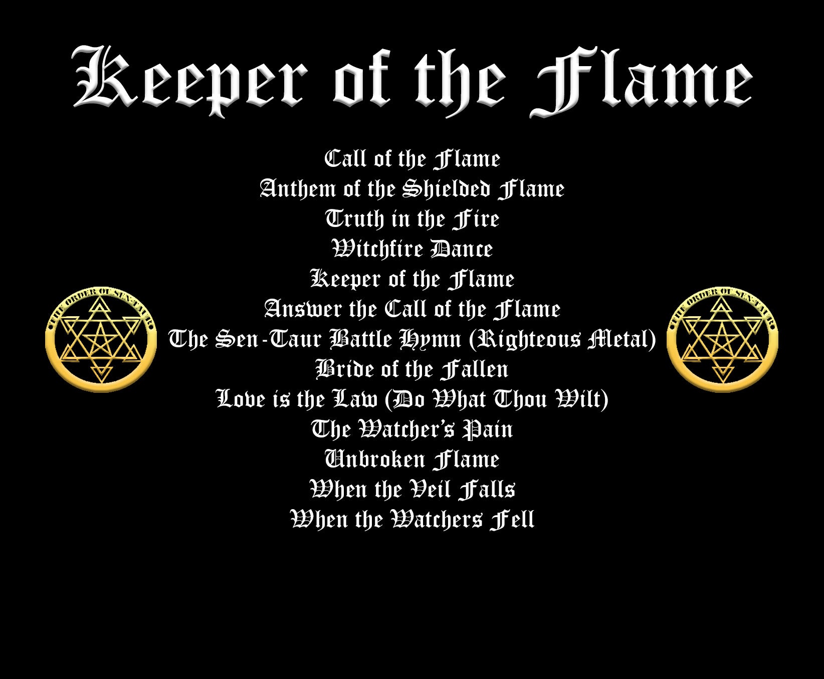 Keeper of the Flame — Official Soundtrack CD